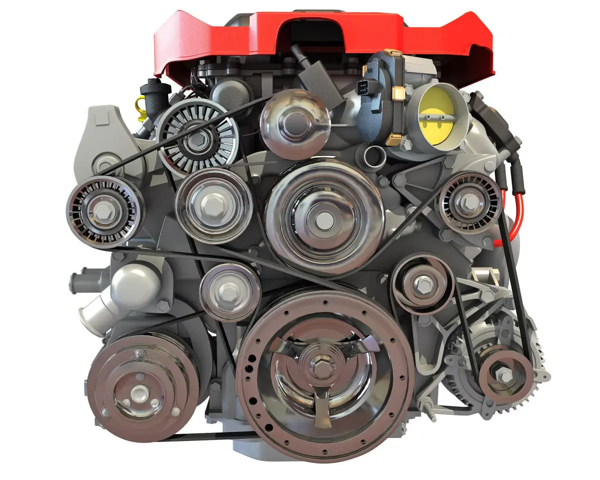 V8 Supercharged Engine 3D model