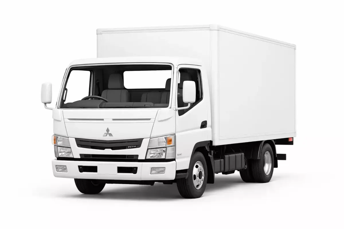 Mitsubishi Fuso Canter Box Truck Low Poly Cargo Model Low-poly 3D model