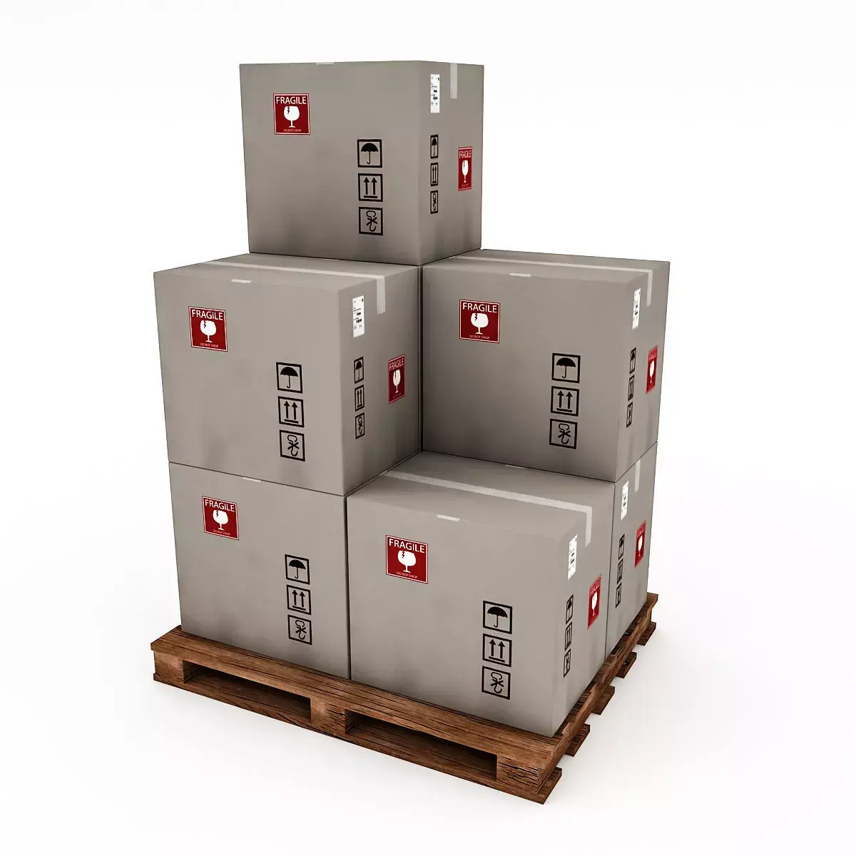 3D Warehouse Box Model 4 Low-poly 3D model