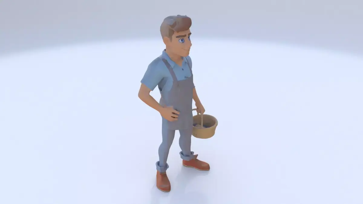 Retail Store Employee male 3D model