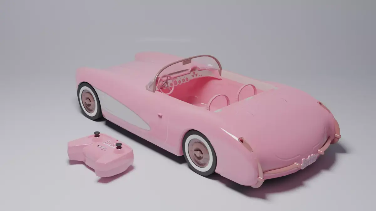 Corvette Low-poly 3D model