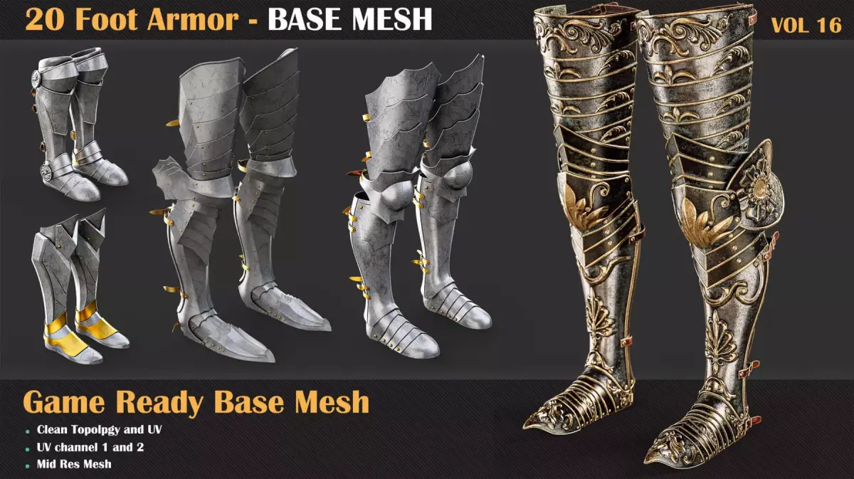  20 Foot Armor BASE MESH - VOL 16 3D model