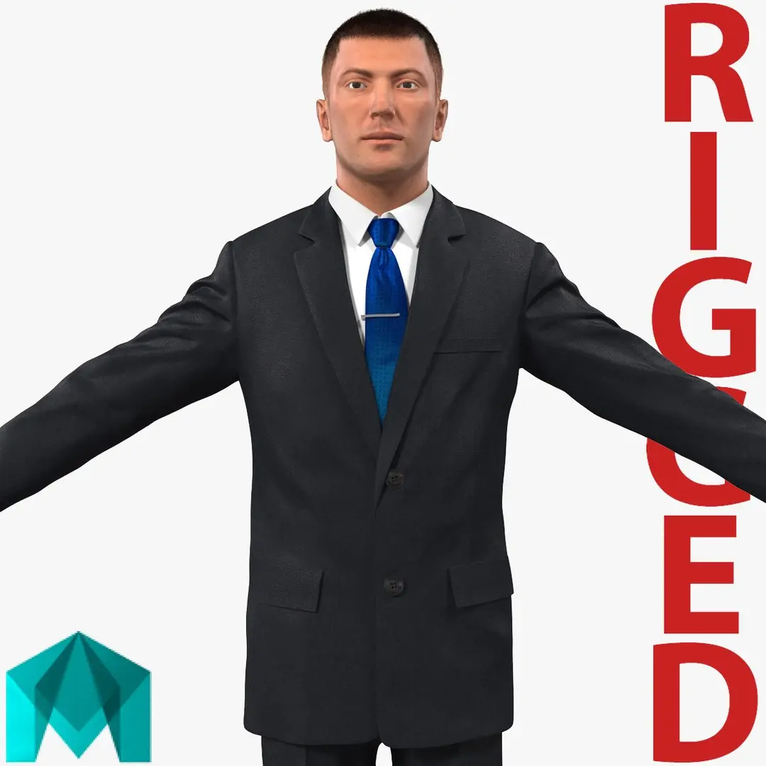 Businessman Rigged for Maya 3D model