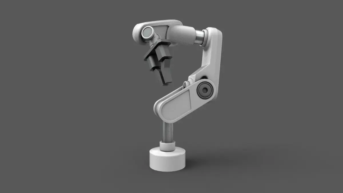 Robotic Arm Fixed Low-poly 3D model