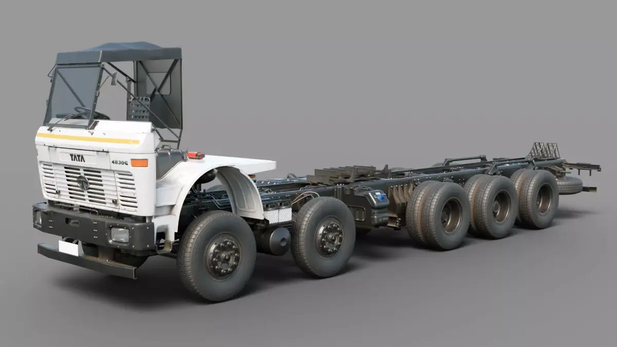 TATA LPT Chassis 16 wheel 3D model