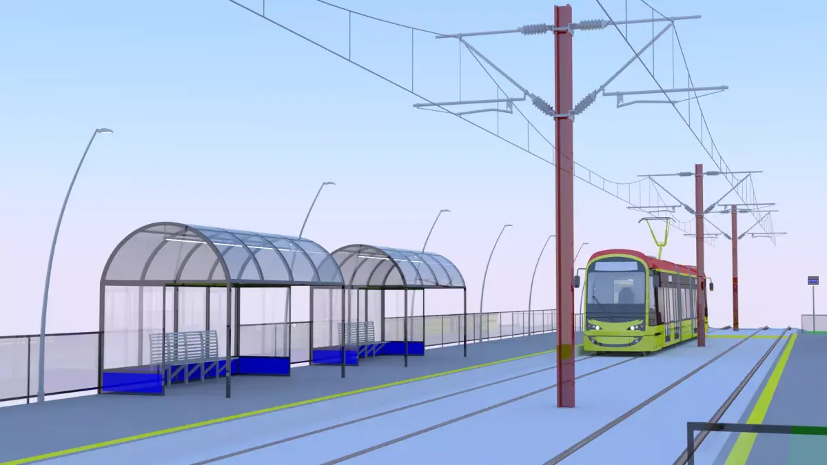 Warsaw tram stop II 3D model