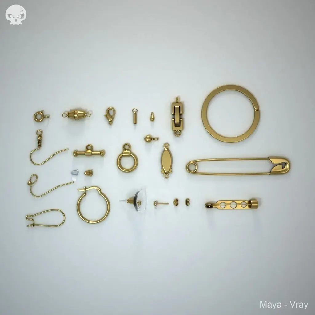 Jewellery catches hinges and findings 3D model