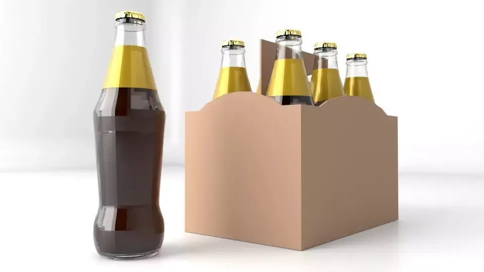 Beverage Branding Package No5 6Pack Low-poly 3D model