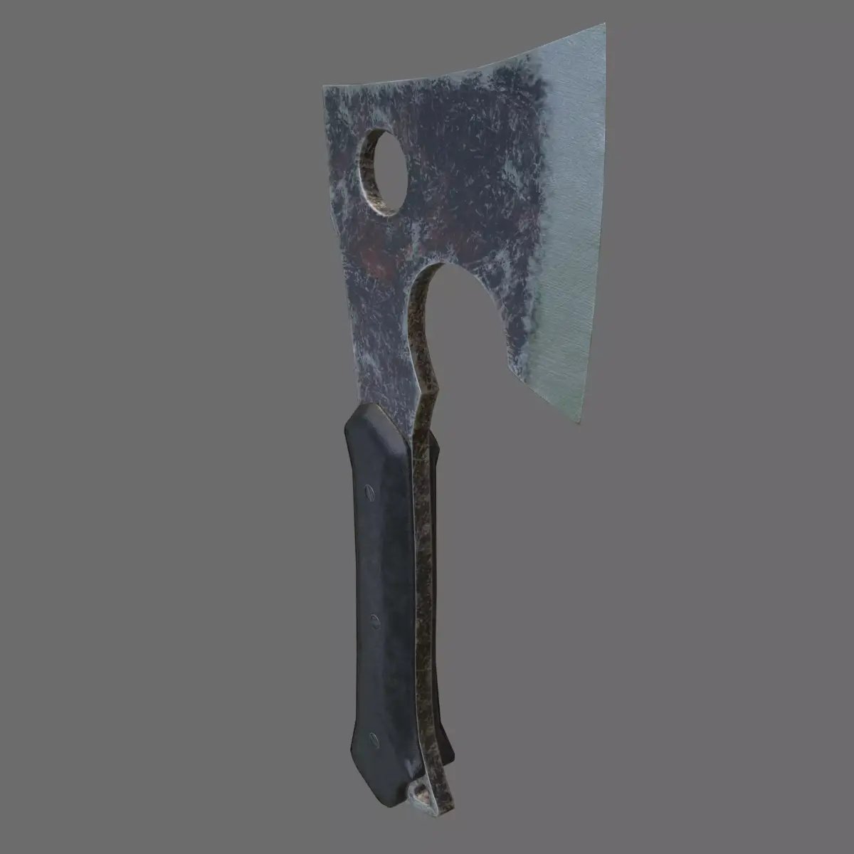 Axe game-ready old style PBR Free low-poly 3D model