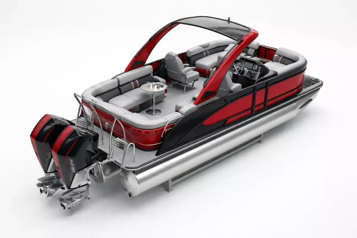 Luxury Performance Pontoon High End Recreational Watercraft 3D model