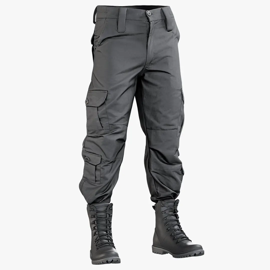Black Pants With Boots 1 3D model