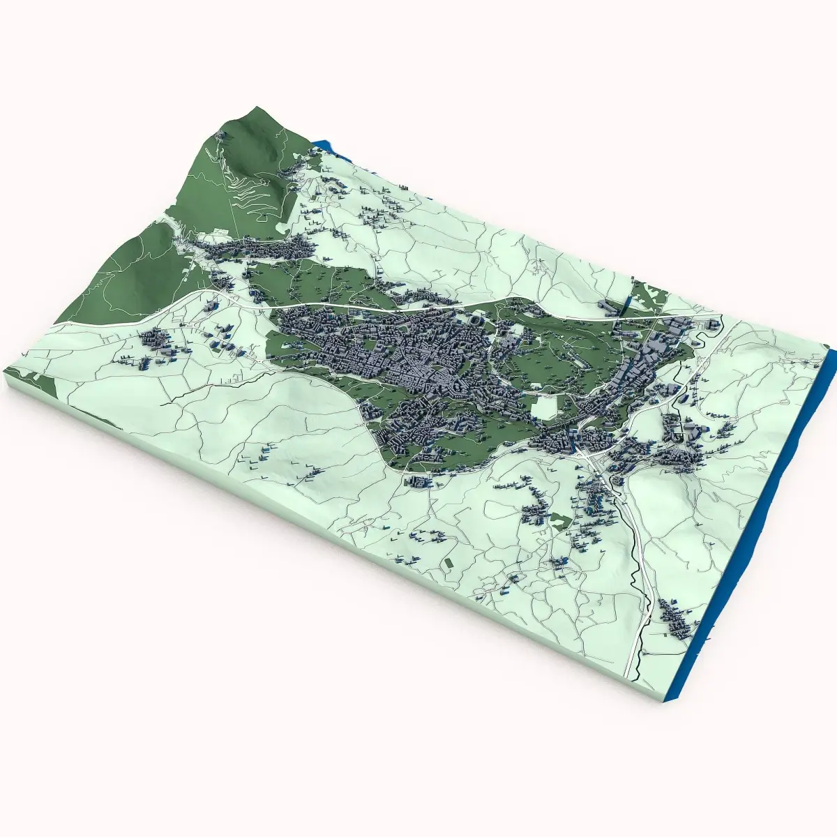 Avellino Cityscape Italian Mountain City 3D print model