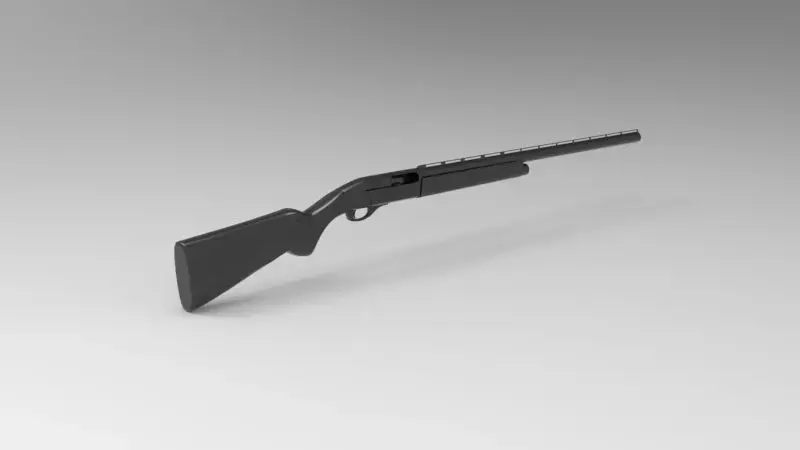 Remington Model 1100 auto shotgun 3D model