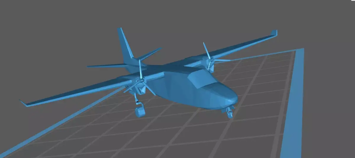 Airplane - Twin Commander AC 1000 695 A B Low Poly 3D print model
