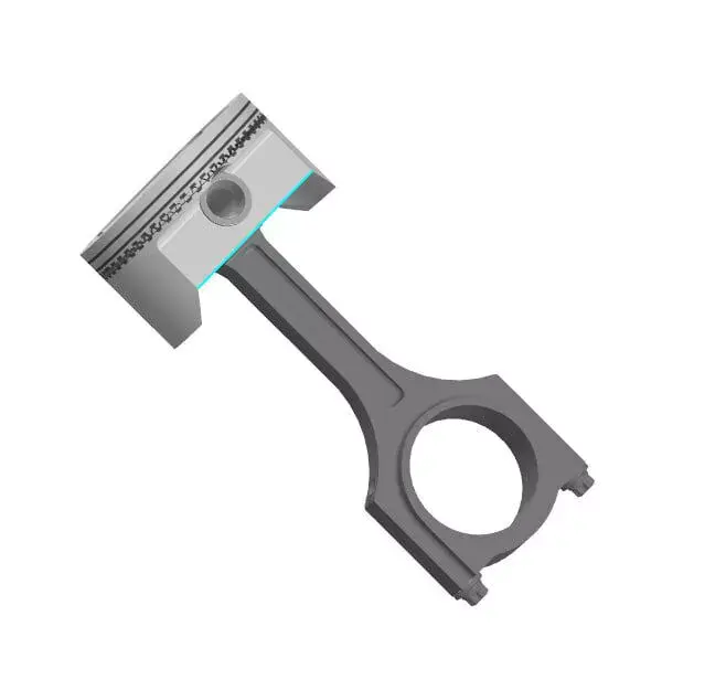 Piston and Connecting Rod 3D Model  STL STEP 3D model