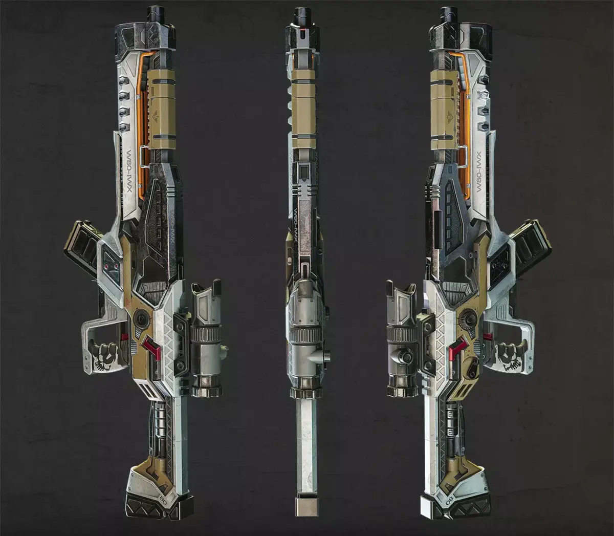 Futuristic Assault Rifle Low-poly 3D model purchase
