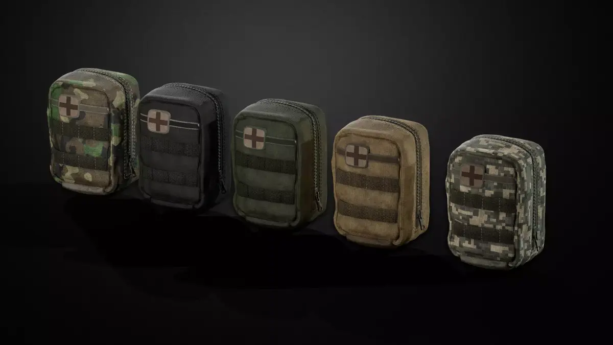 Individual Firs Aid Kit -IFAK Low-poly 3D model