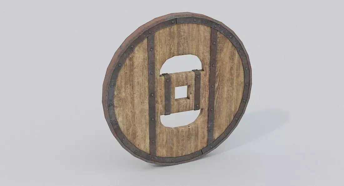 Wagon Wheel 7 Low-poly 3D model