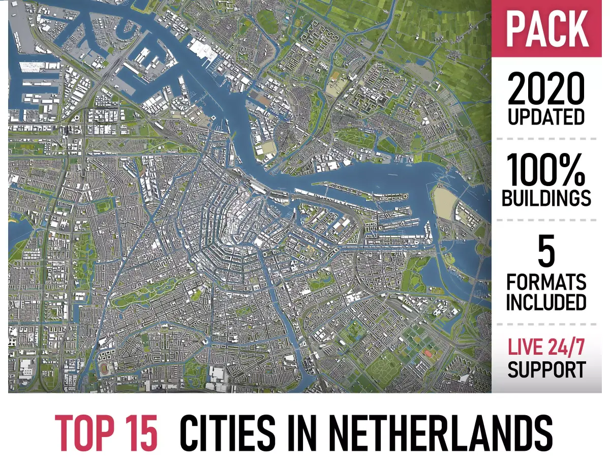 Netherlands 3D Model Pack purchase