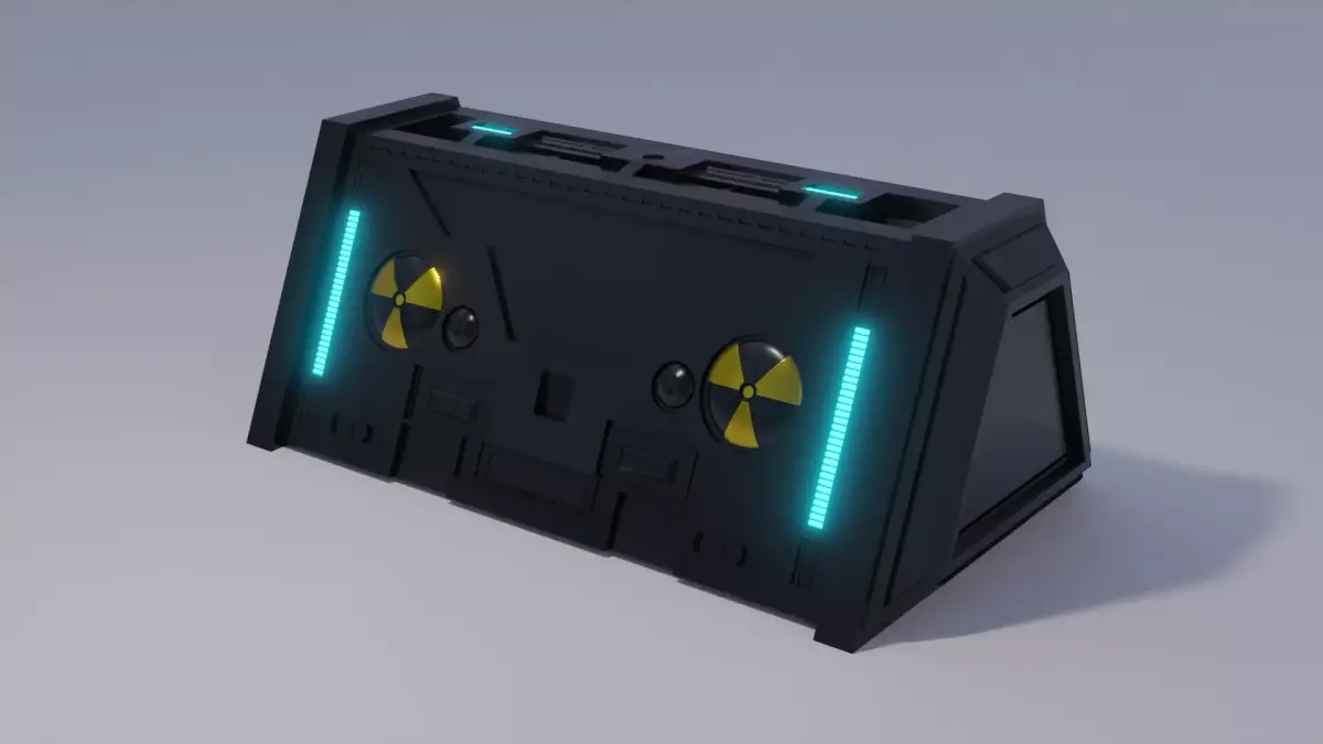Sci-Fi Crate 2 Low-poly 3D model