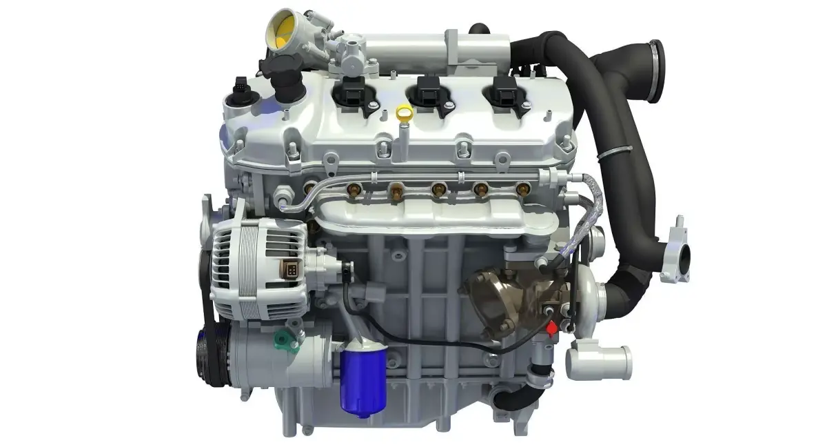 Turbocharged Direct Injection Gasoline Engine 3D model