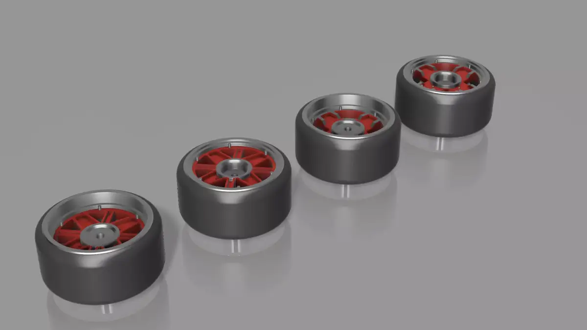 SSR 4pack  wheels in HW scale 3D print model