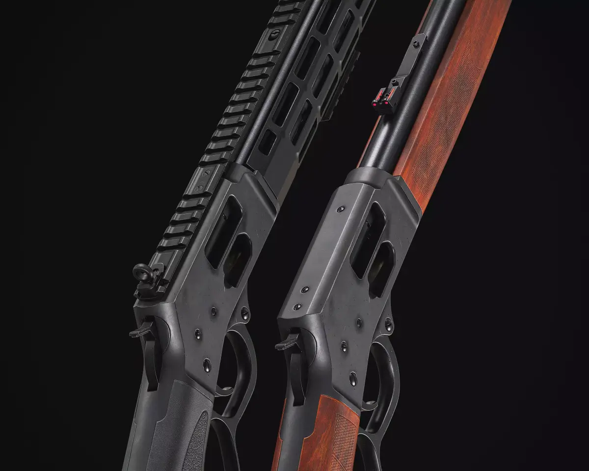 Model X lever action rifle Low-poly 3D model