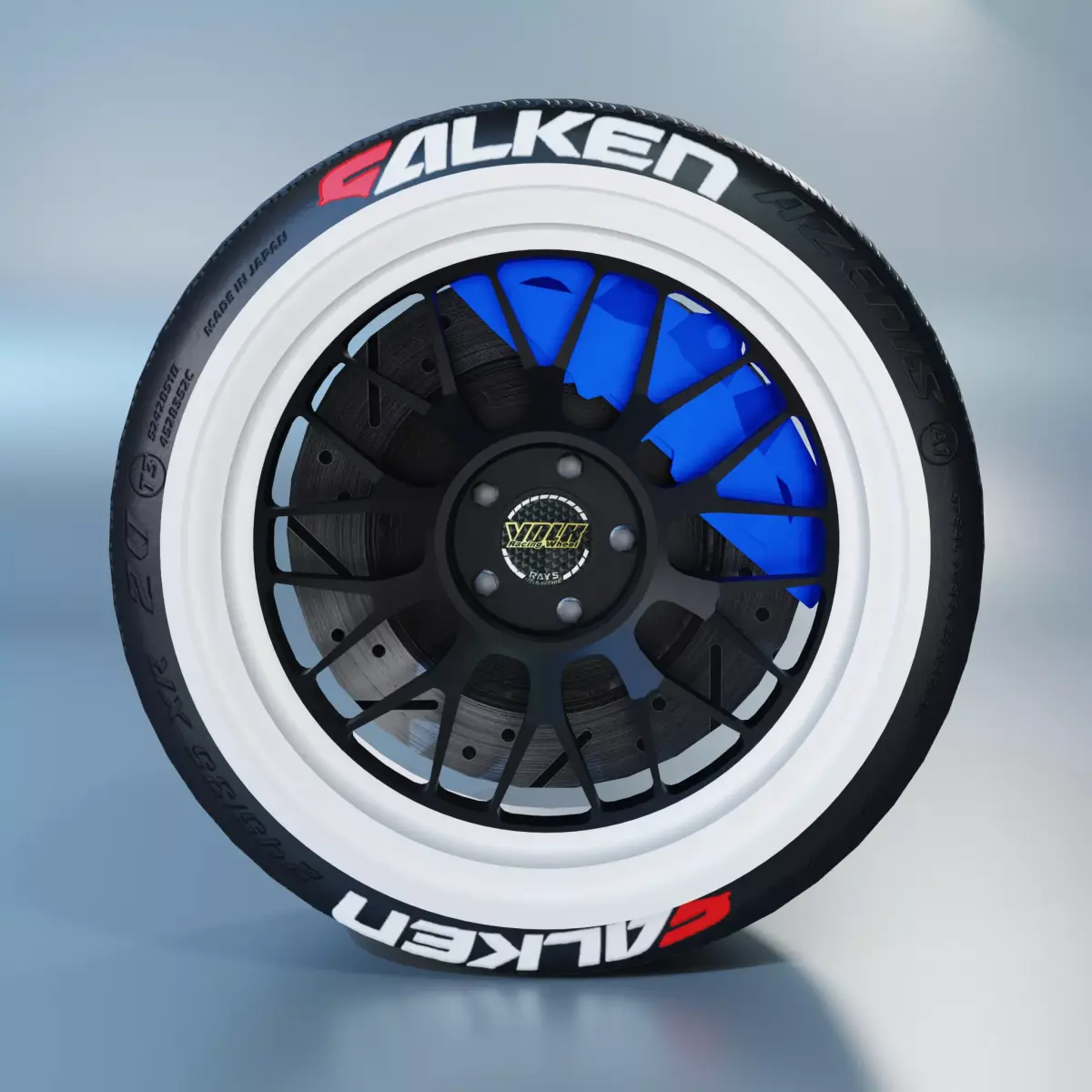 Volk Racing 21A Wheel Low-poly 3D model