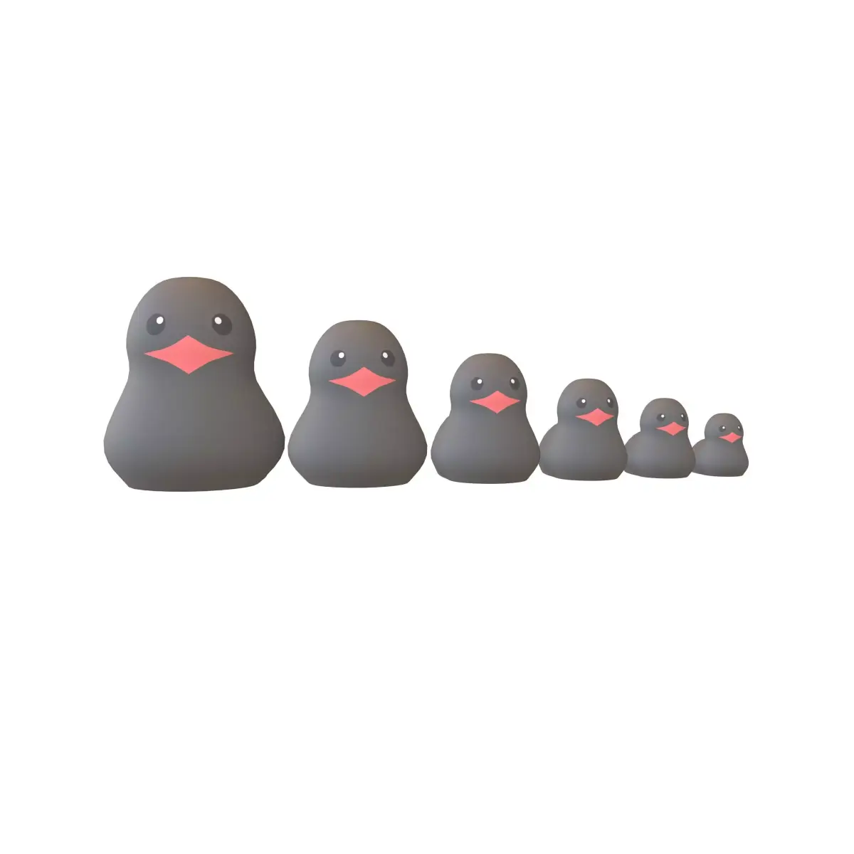 Matryoshka Duck Decoration V1 003 Low-poly 3D model