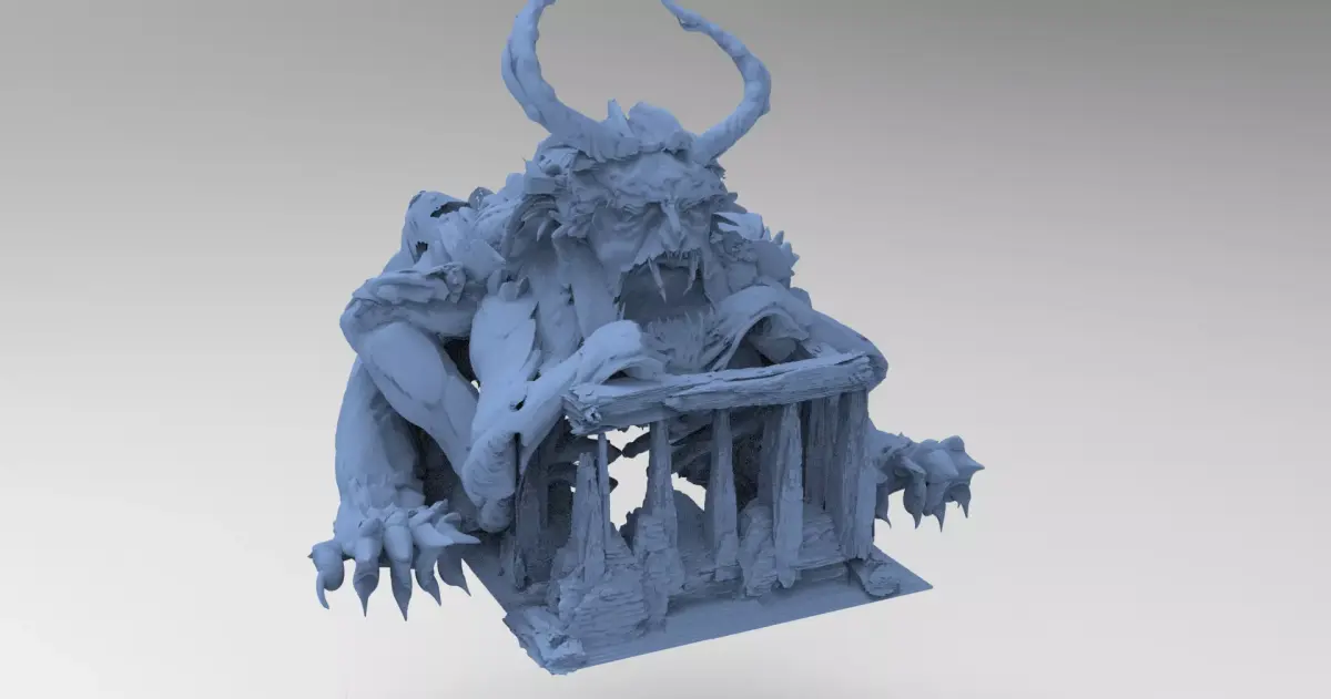 Golem giant ancient ruins  3D model