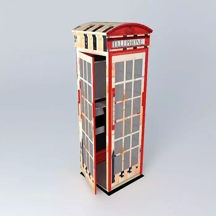 Eco Rail Track Telephone Box Dummy Old Steam Days Free 3D model