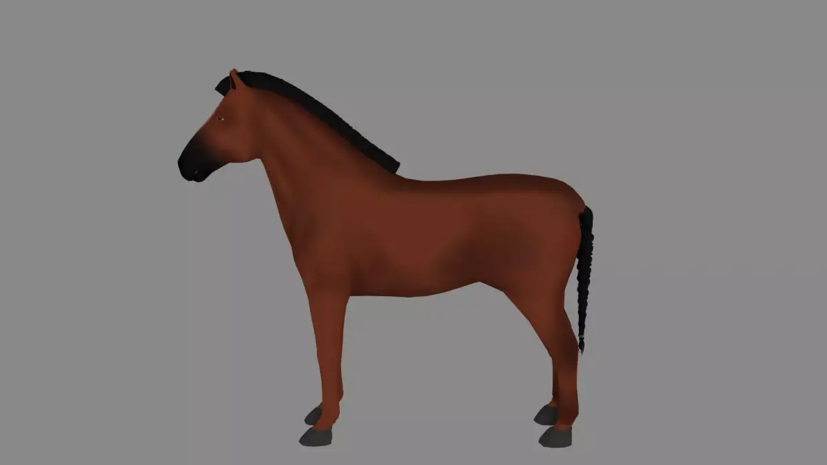 HORSE CUSTOM TEXTURED  RIGGED 3D model