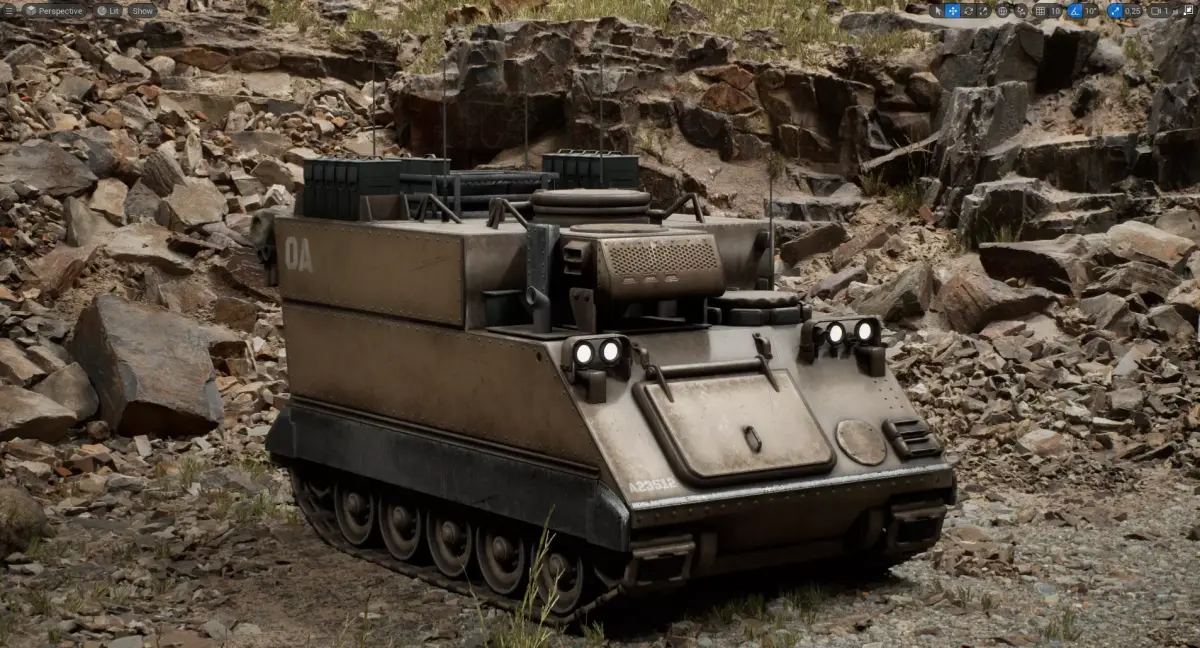 M577A2 - Army Vehicle - Commander - Tank Low-poly 3D model