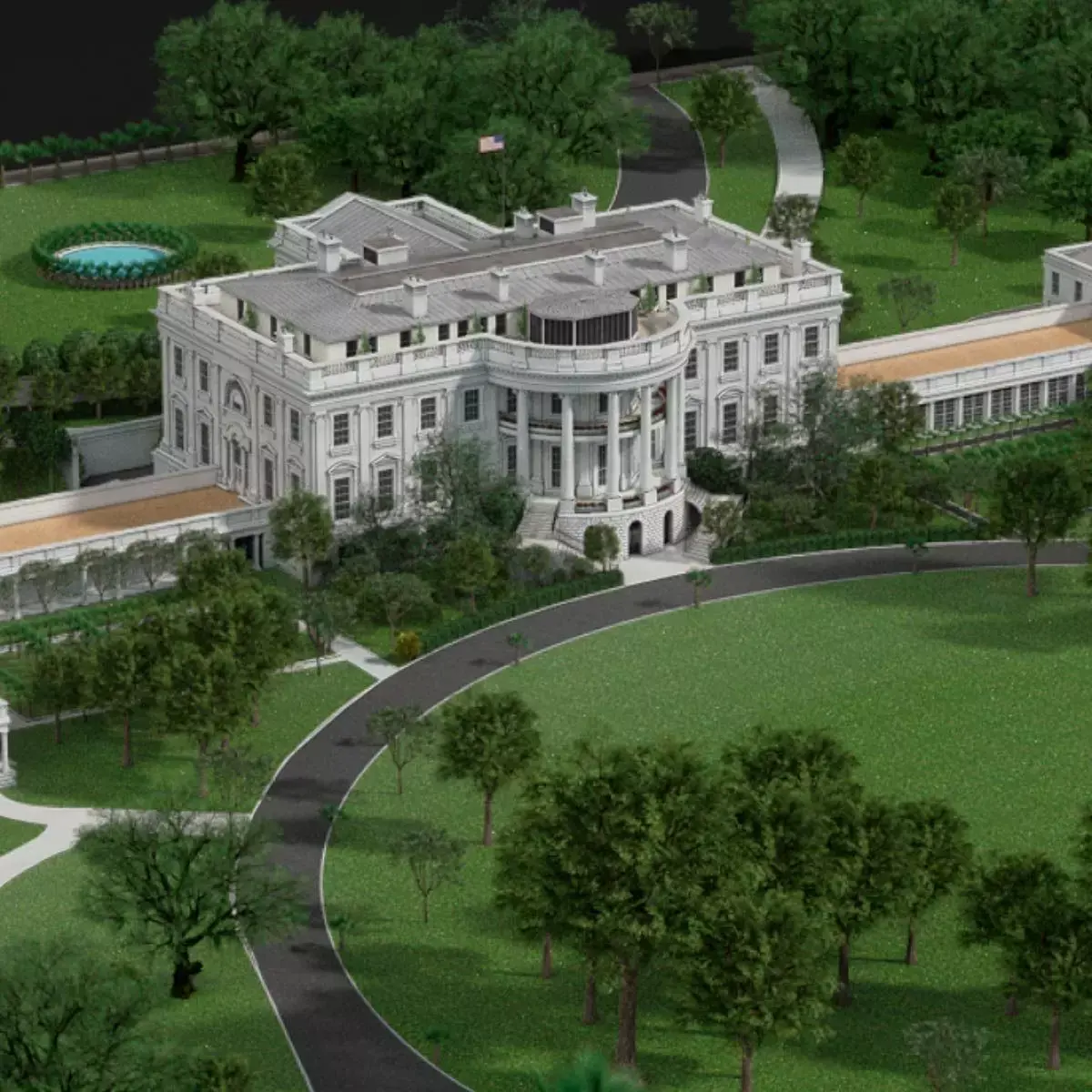 The White House 3D model get