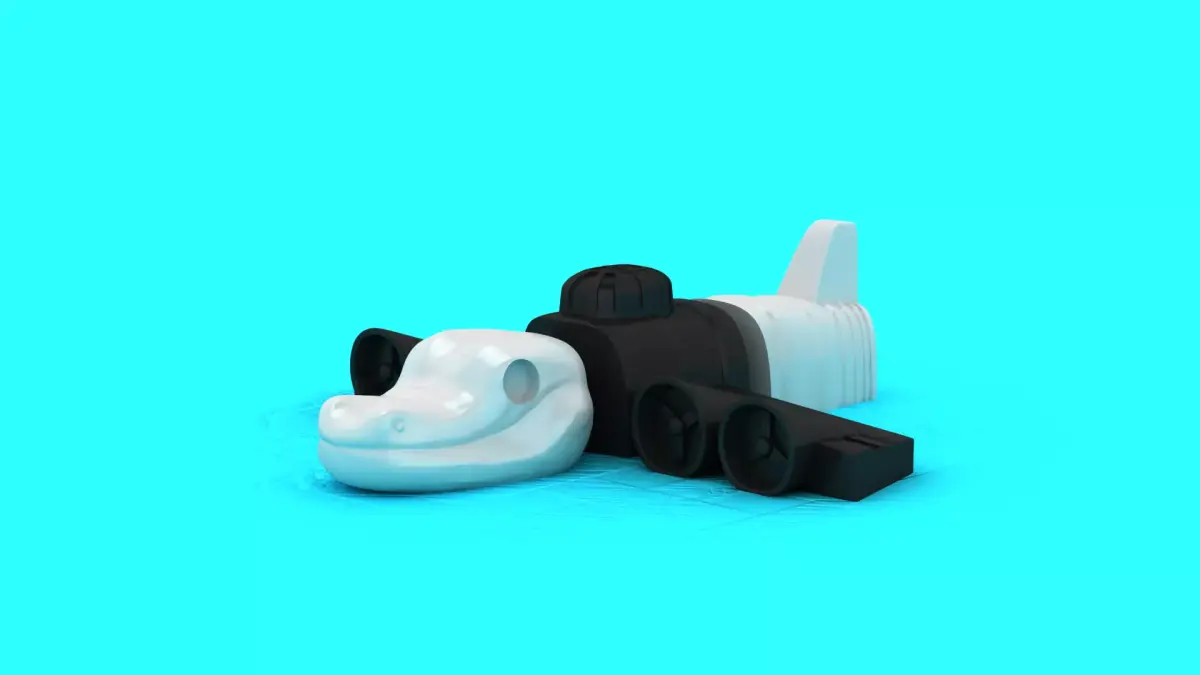 Cute Snake Train Toy 3D print model