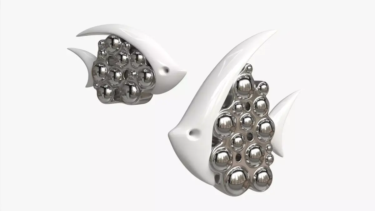 Ceramic Fish Figurines 3D model