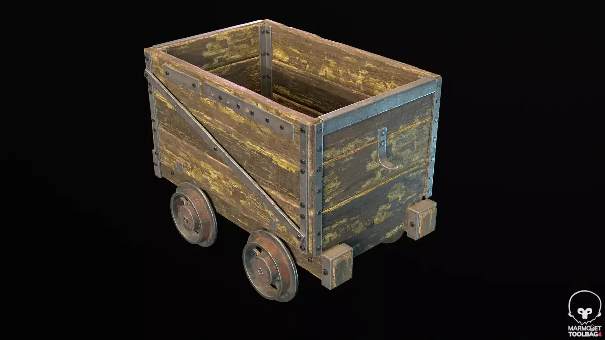 Minecart  Low-poly 3D model