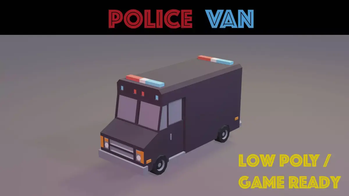 Police Van Low-poly 3D model