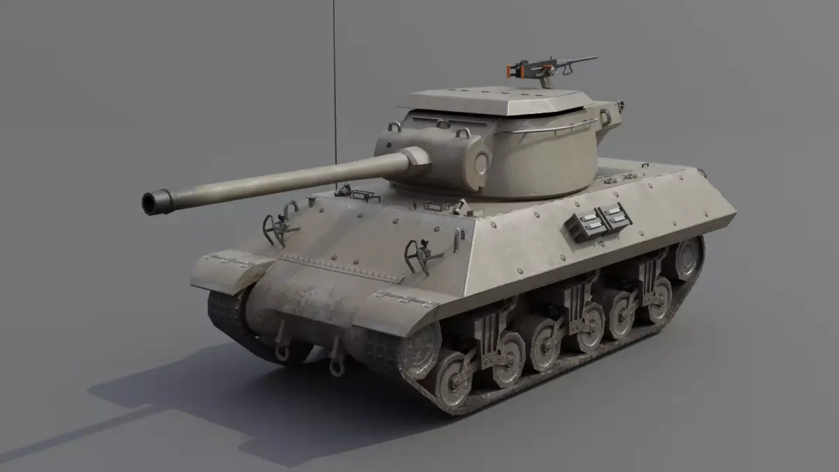 M36 Jackson Tank Destroyer Low-poly 3D model