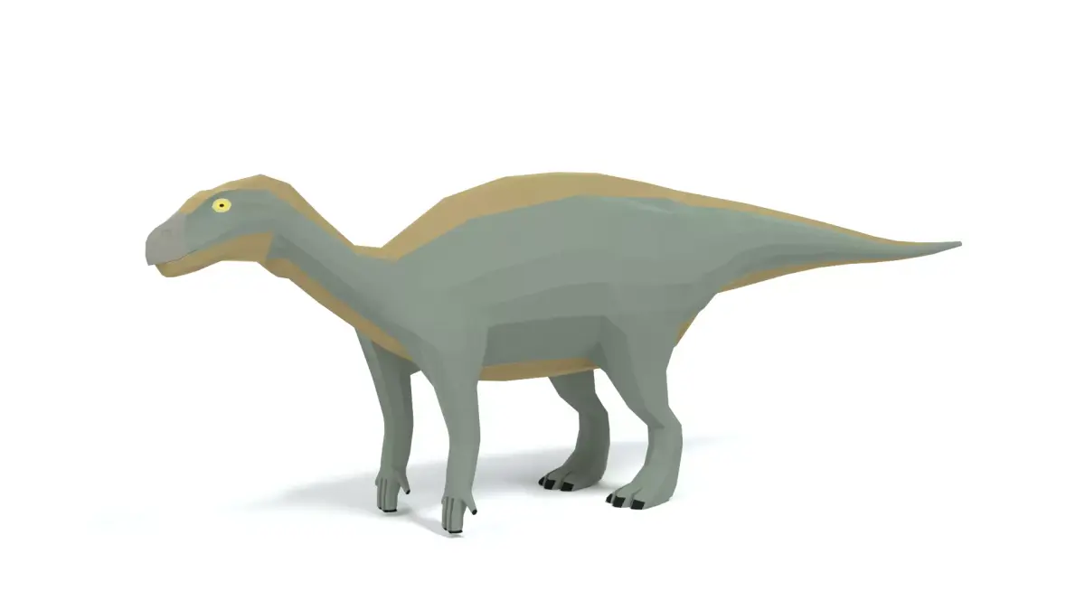 Low Poly Cartoon Iguanodon Dinosaur Low-poly 3D model