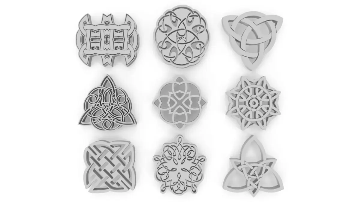 Celtic Symbols 01 3D model