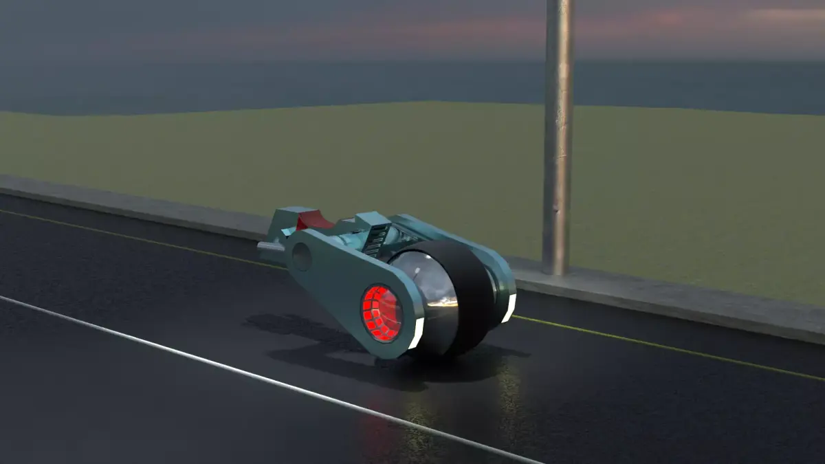 Sci-Fi Monowheel motorcycle Free 3D model