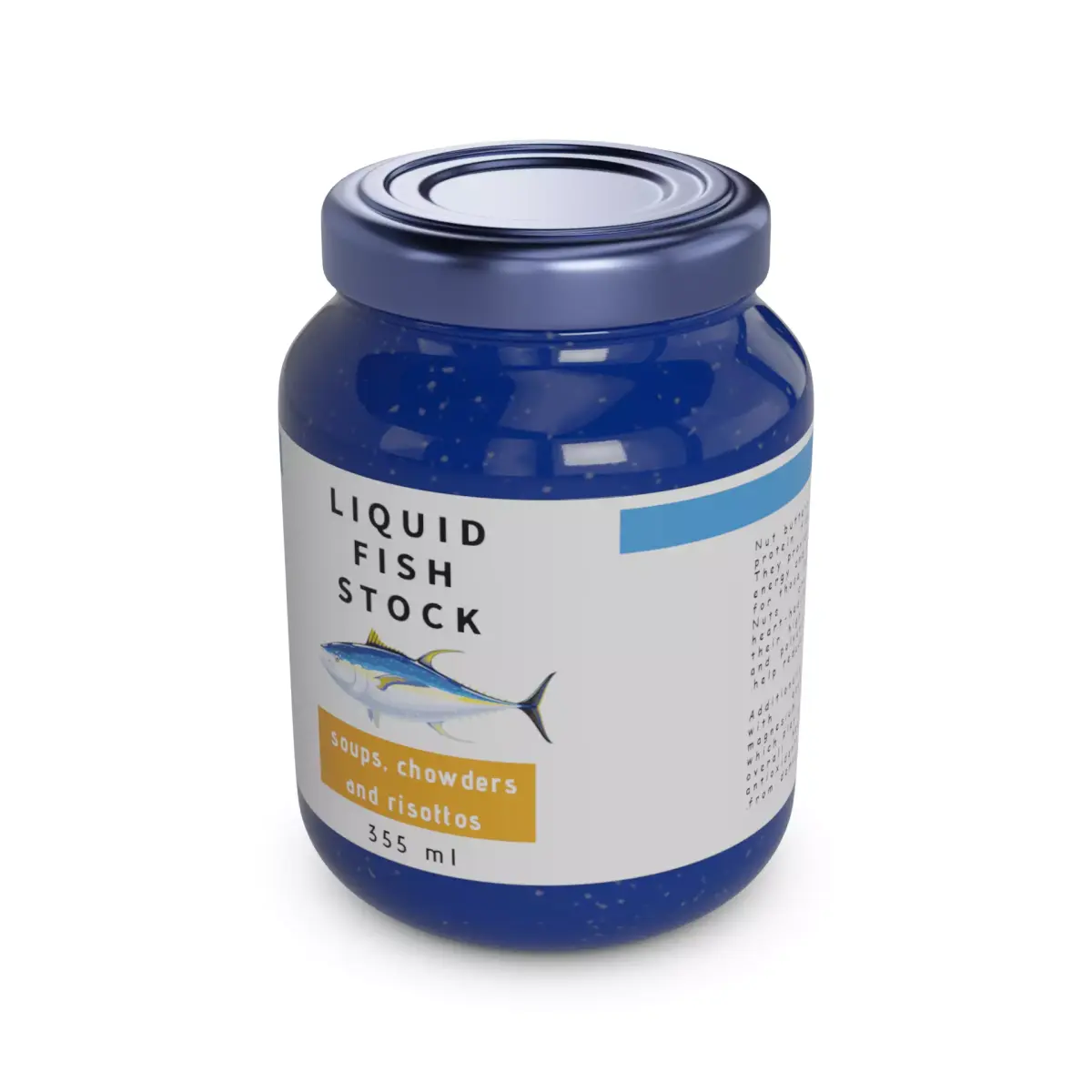 Broths and stock cubes Fish Stock Low-poly 3D model
