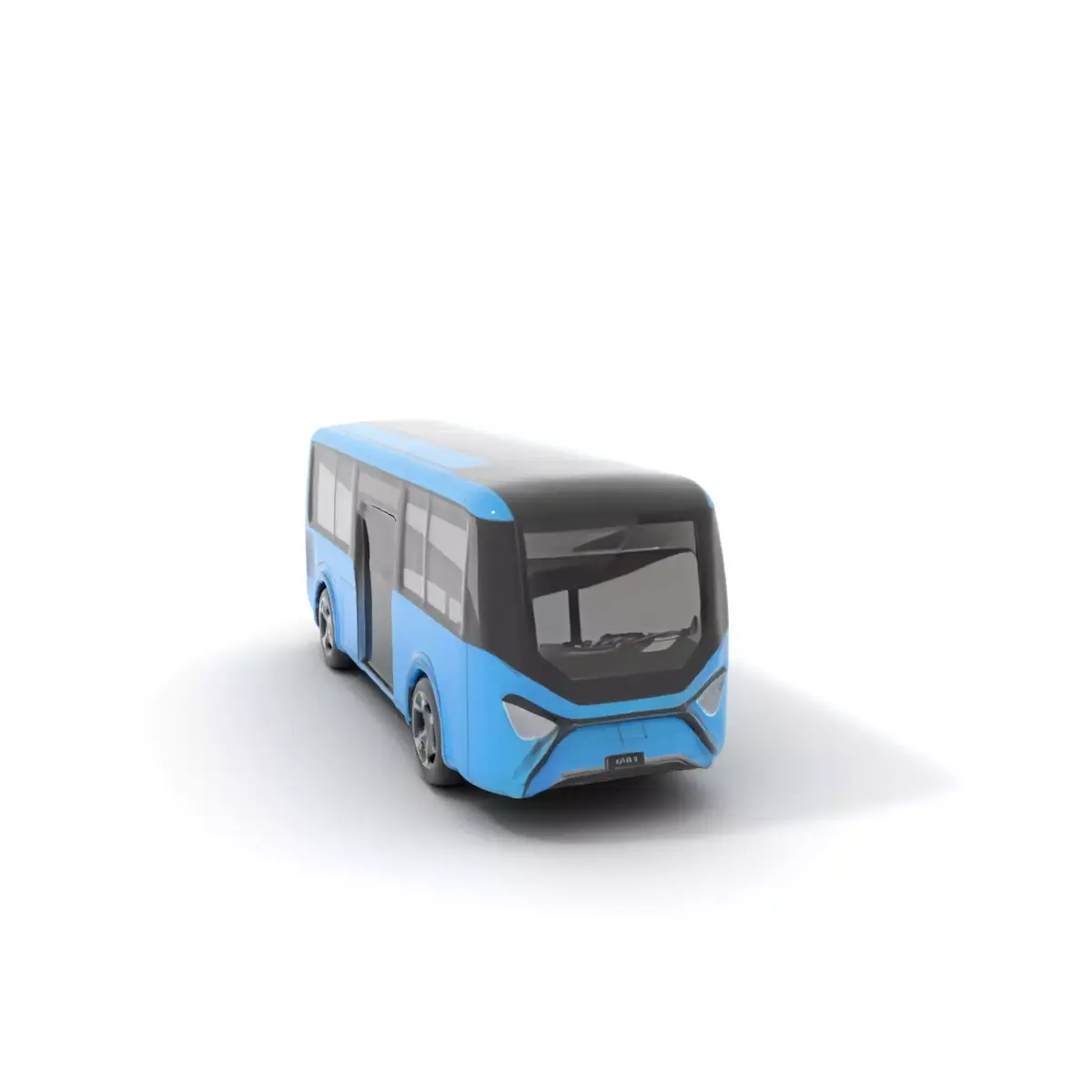 Sleek Blue Bus model pack Low-poly 3D model purchase