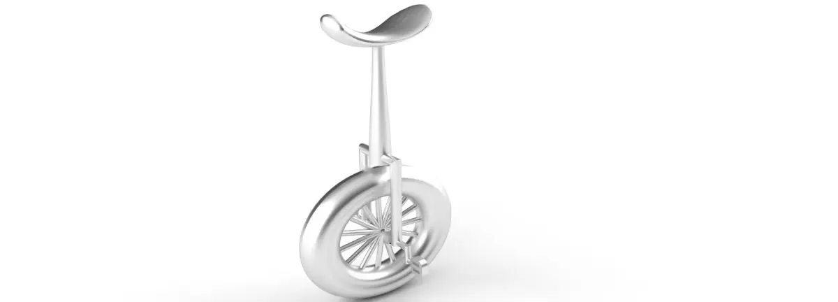 Unicycle 3D Model Sports Outdoors Acrobatic Single Wheel  3D print model