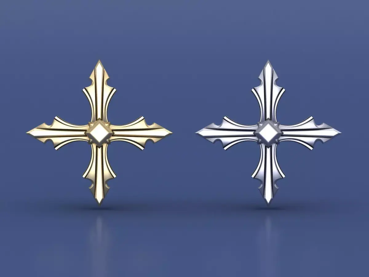 Sparkle 4 pointed Star Trident  Art Model For Jewelry Part  3D print model