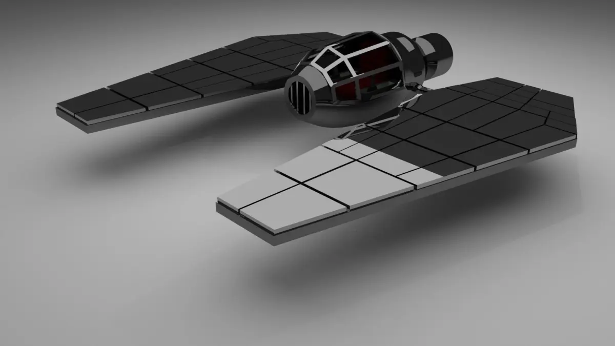 Spacecraft star wars Low-poly 3D model