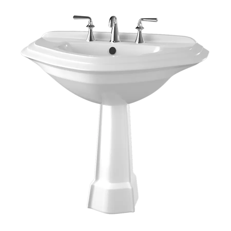  Pedestal Bathroom Sink Model, White 