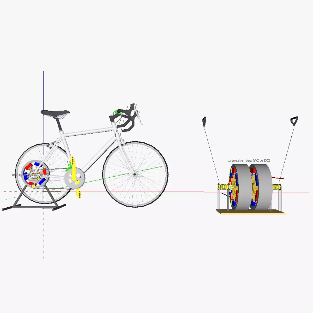 Human powered electricity generators 3D model