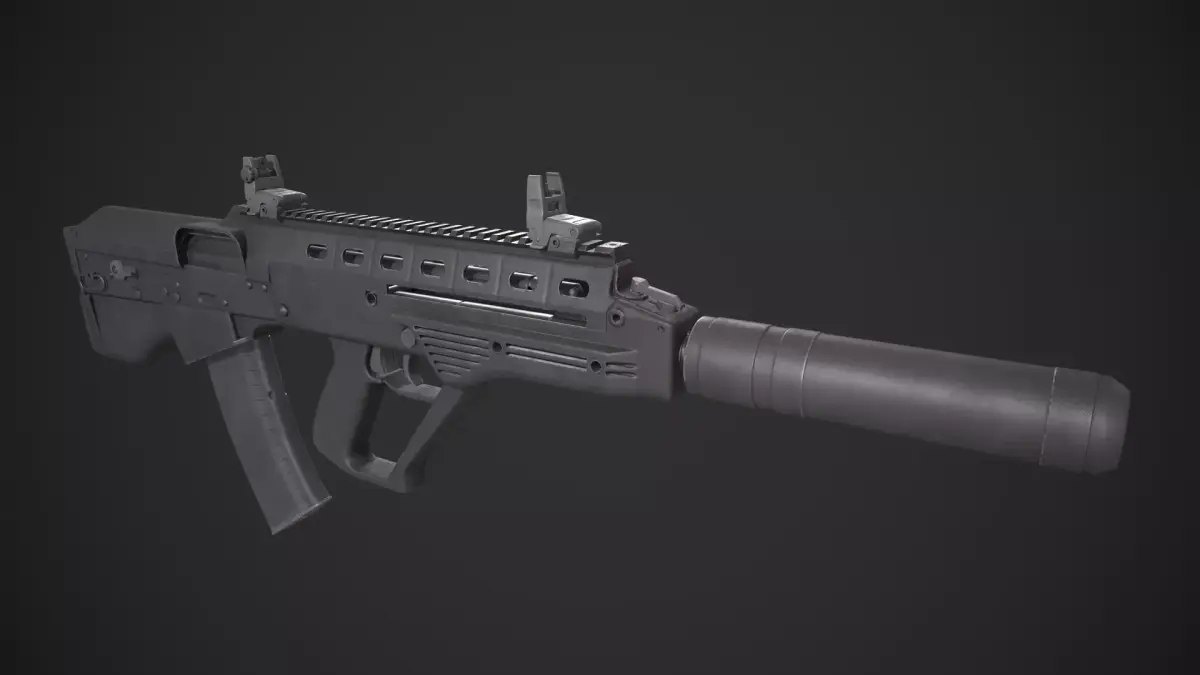 Malyuk Vulcan Rifle Low-poly 3D model